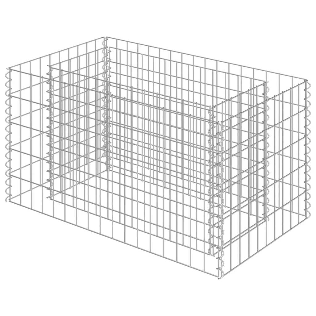 Gabionska sadilica od pocinčanog čelika 90 x 50 x 50 cm