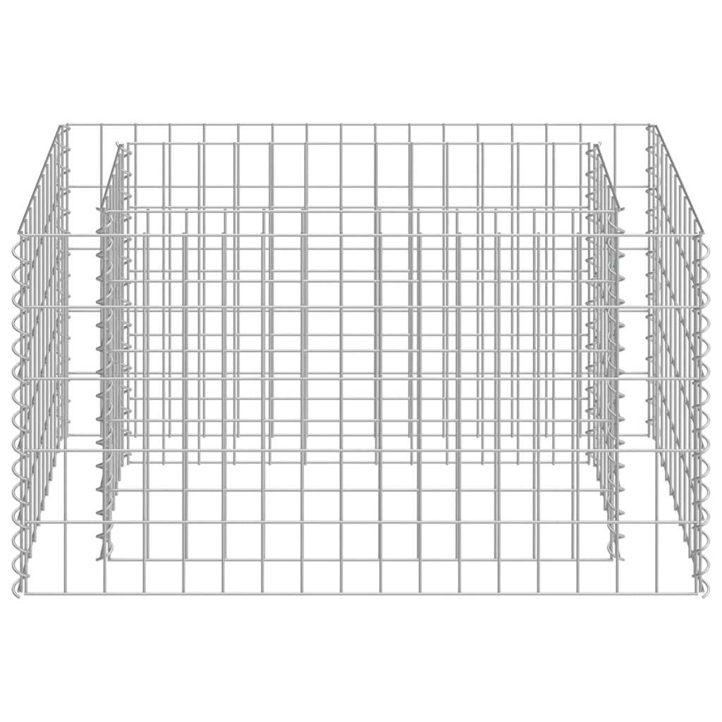 Gabionska sadilica od pocinčanog čelika 90 x 50 x 50 cm
