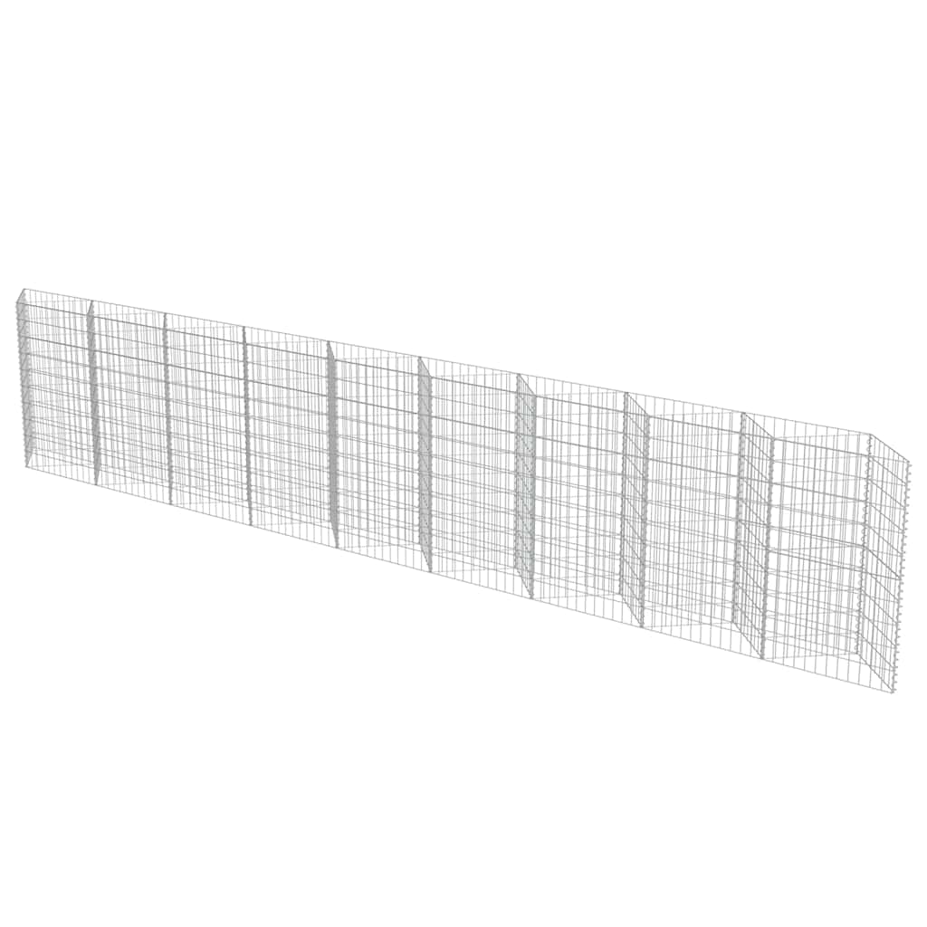 Gabionski zid od pocinčanog čelika 630 x 30 x 100 cm