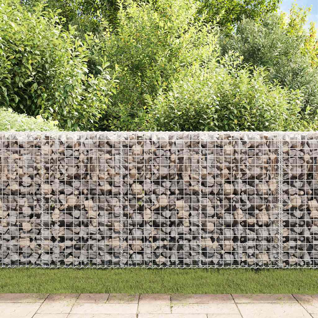 Gabionski zid s poklopcima od pocinčanog čelika 200 x 20 x 85 cm