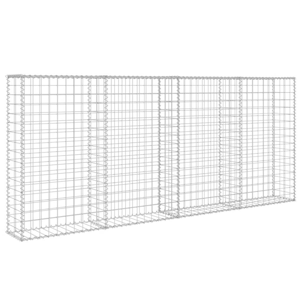 Gabionski zid s poklopcima od pocinčanog čelika 200 x 20 x 85 cm