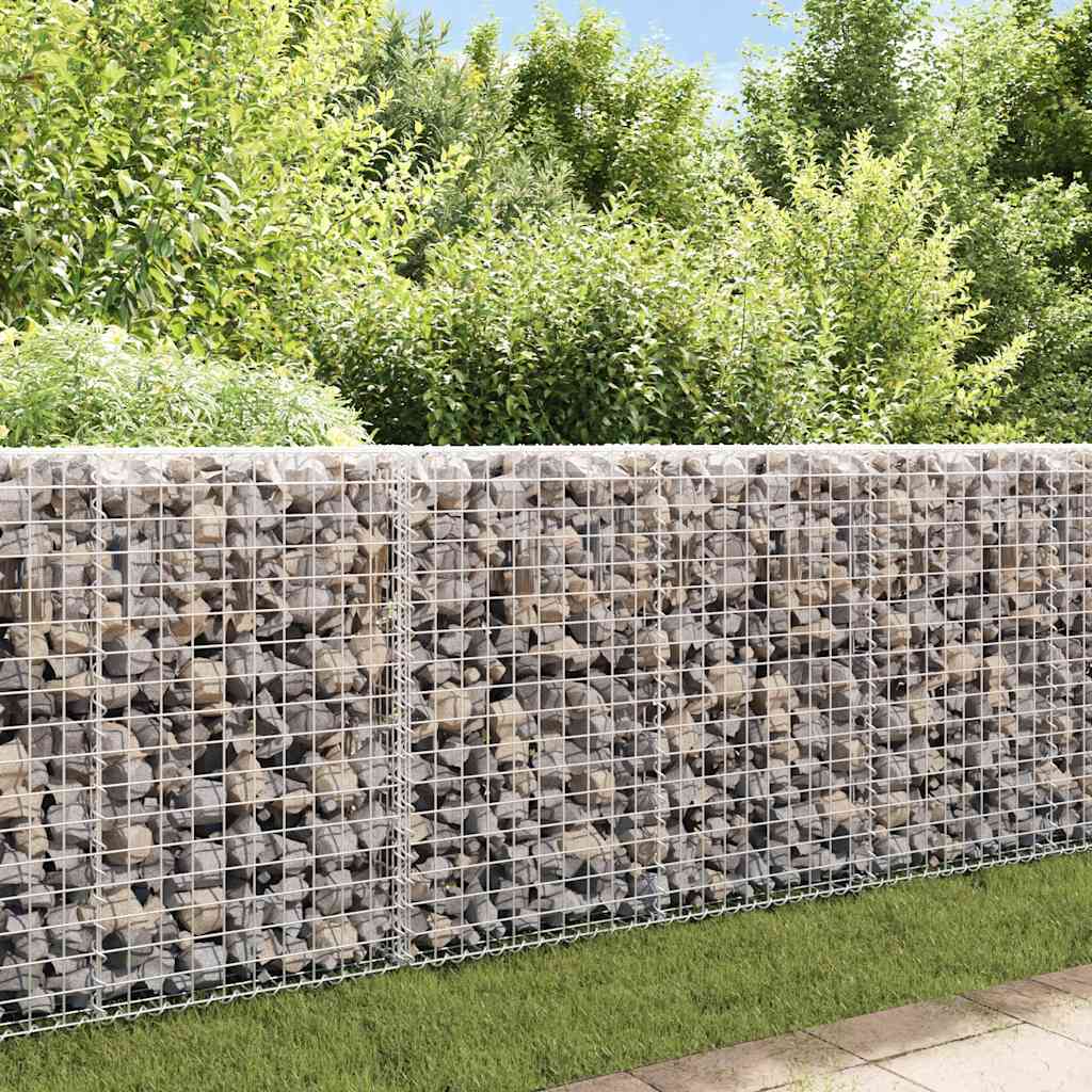 Gabionski zid s poklopcima od pocinčanog čelika 200 x 20 x 85 cm