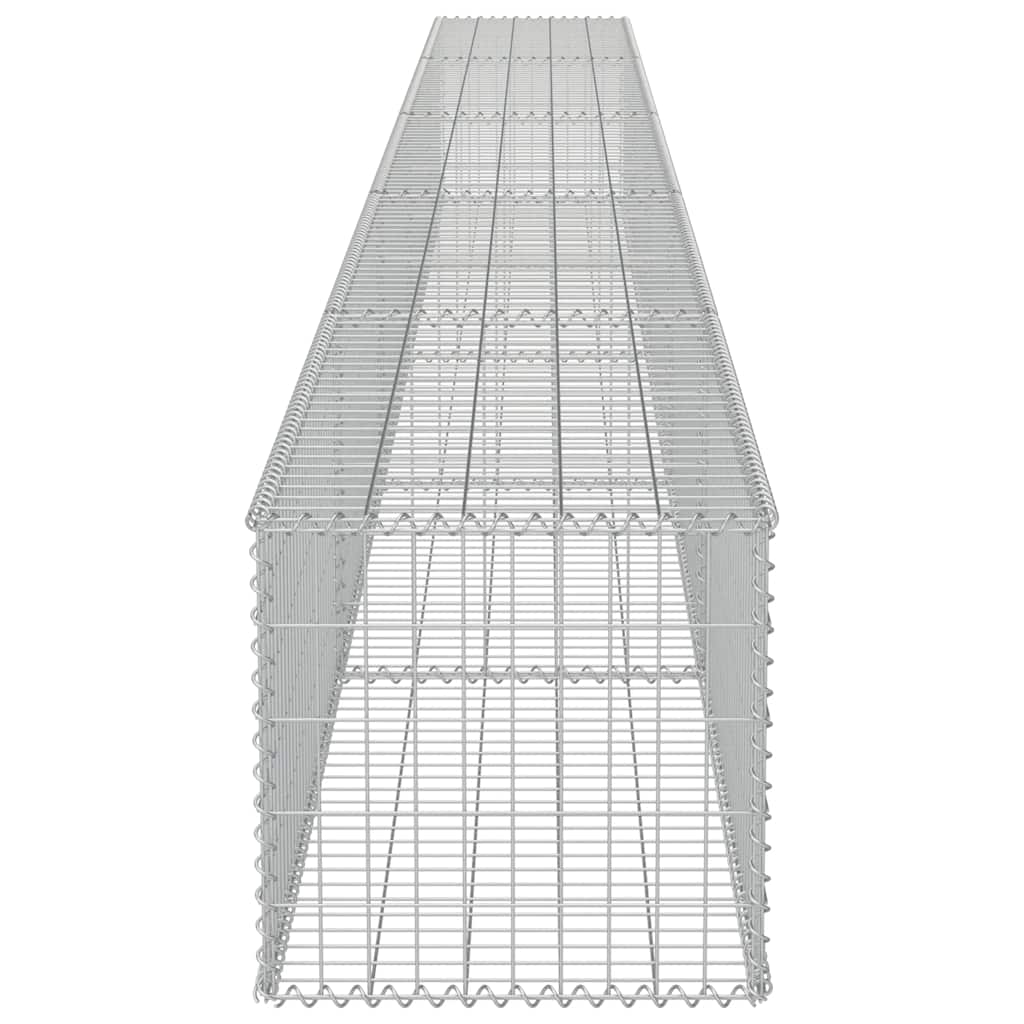 Gabionski zid s poklopcima od pocinčanog čelika 600 x 50 x 50 cm