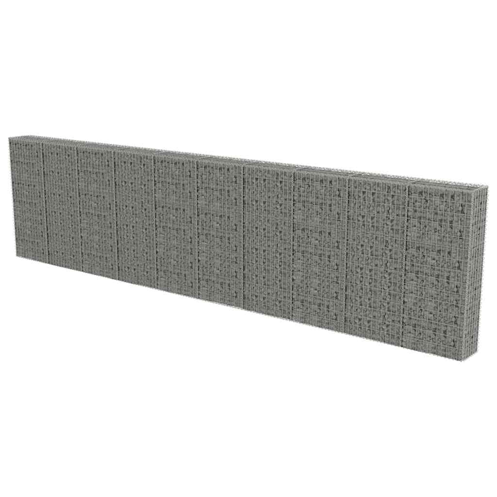 Gabionski zid s poklopcima od pocinčanog čelika 600 x 30 x 150 cm
