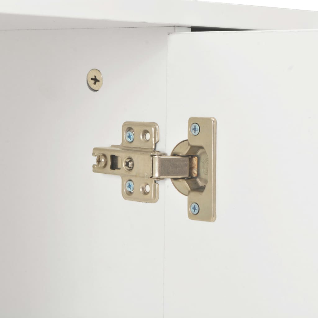 Komoda visoki sjaj bijela 71 x 35 x 80 cm od konstruiranog drva