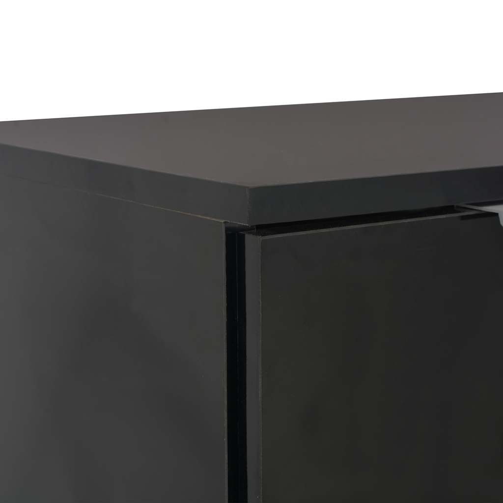 Komoda visoki sjaj crna 71x35x80 cm od konstruiranog drva