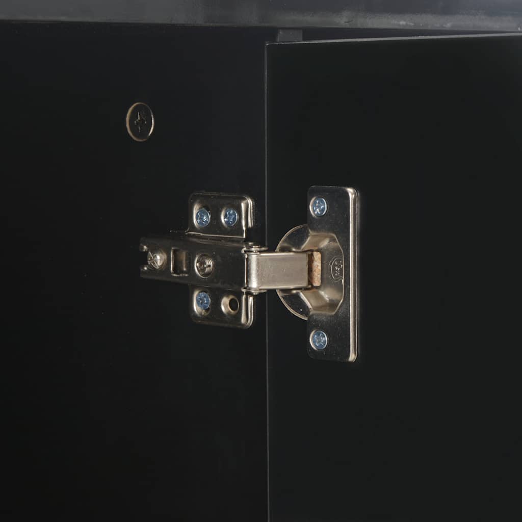 Komoda visoki sjaj crna 71x35x80 cm od konstruiranog drva