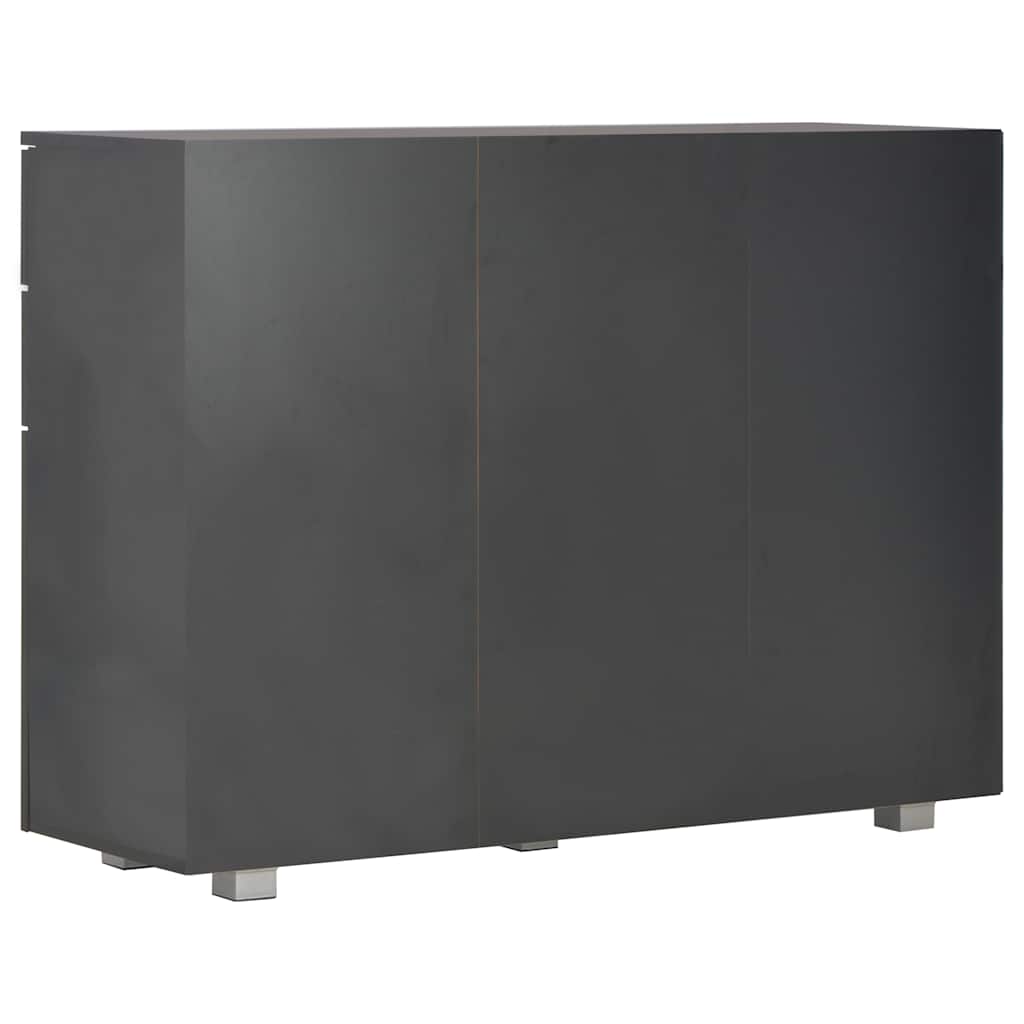 Komoda visoki sjaj crna 107x35x80,5 cm