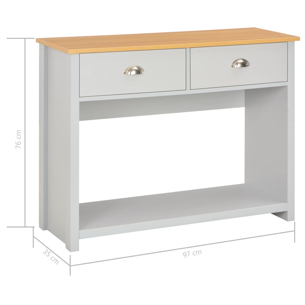 Konzolni stol sivi 97 x 35 x 76 cm