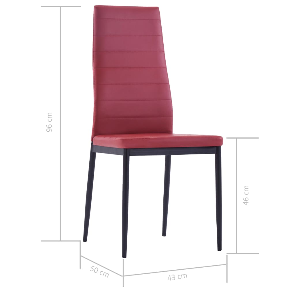 Sedmodijelni blagovaonski set crvena boja vina