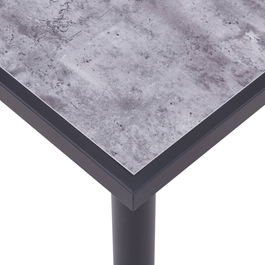 Blagovaonski stol crni i siva boja betona 140 x 70 x 75 MDF