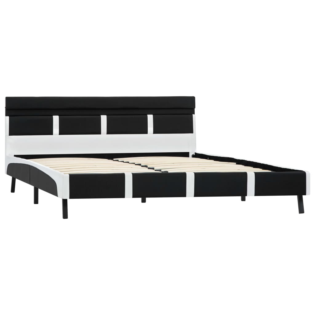 Okvir za krevet od umjetne kože s LED svjetlom crni 120x200 cm