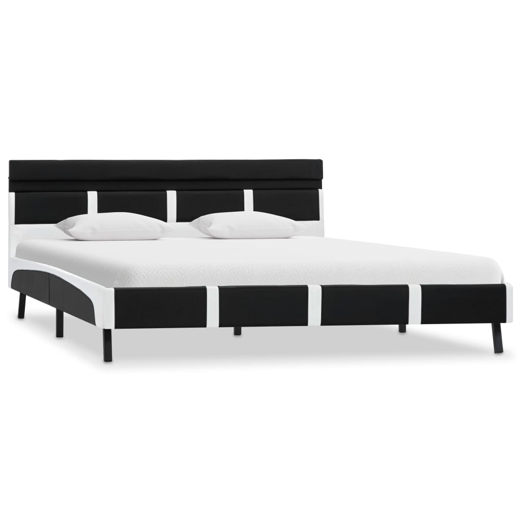 Okvir za krevet od umjetne kože s LED svjetlom crni 160x200 cm