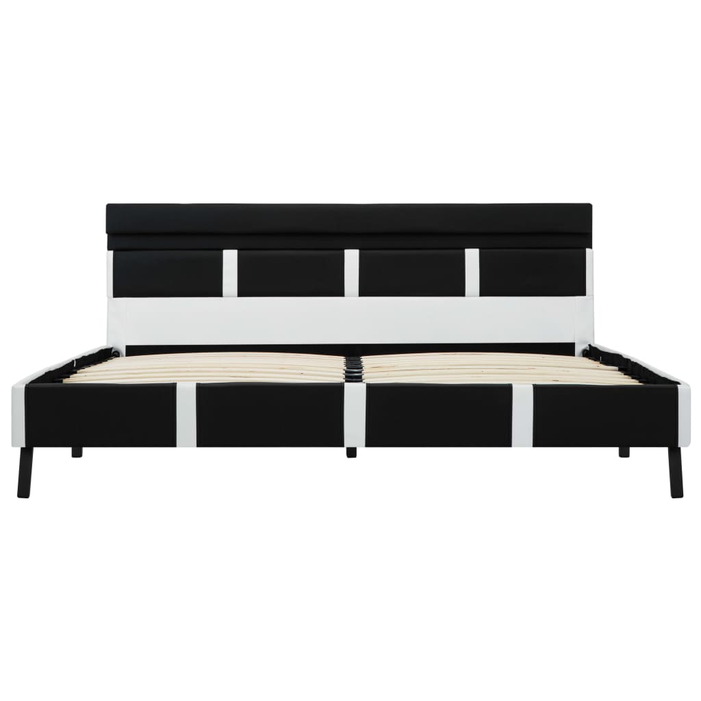 Okvir za krevet od umjetne kože s LED svjetlom crni 160x200 cm