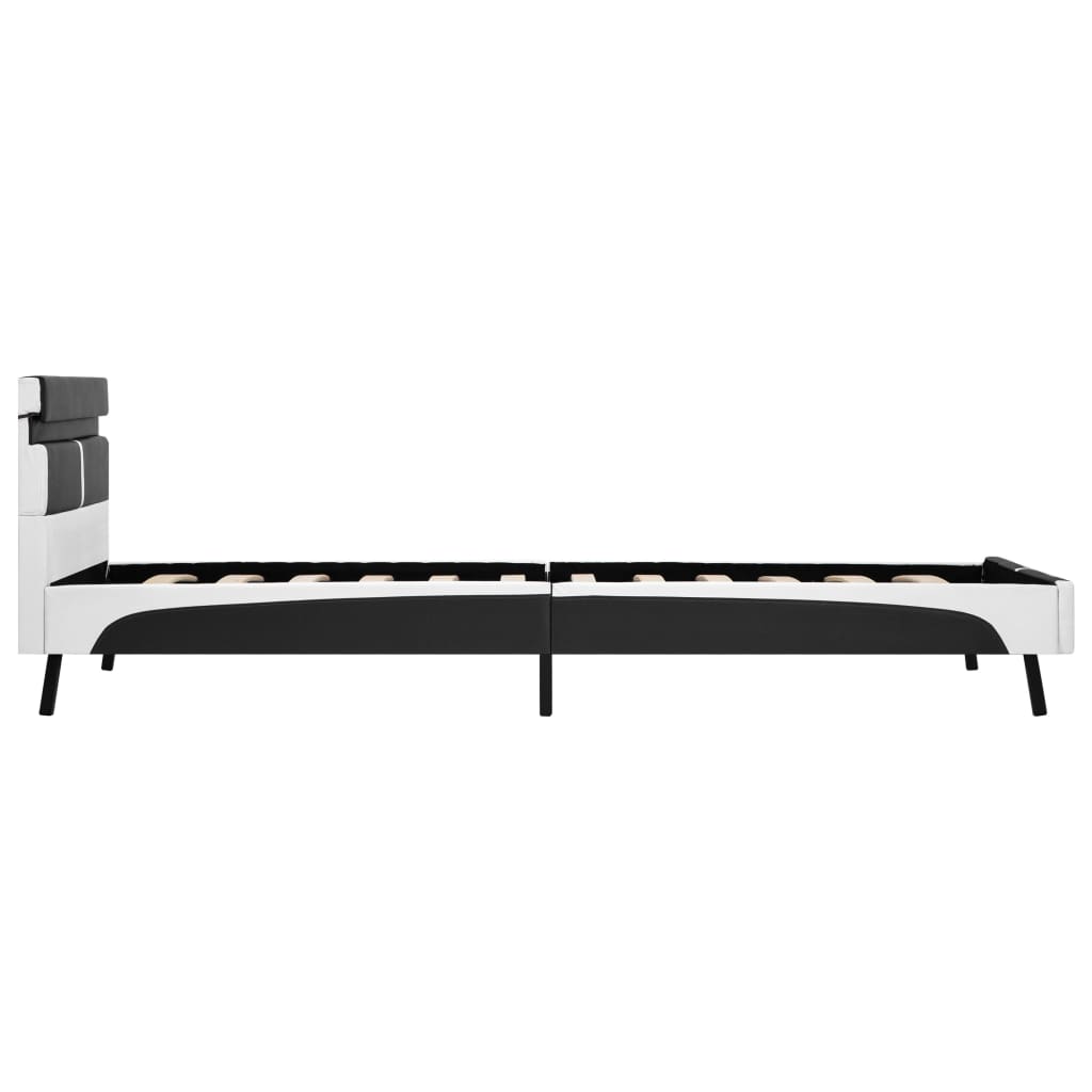Okvir za krevet od umjetne kože s LED svjetlom sivi 90 x 200 cm