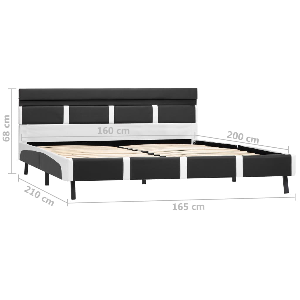 Okvir za krevet od umjetne kože s LED svjetlom sivi 160x200 cm