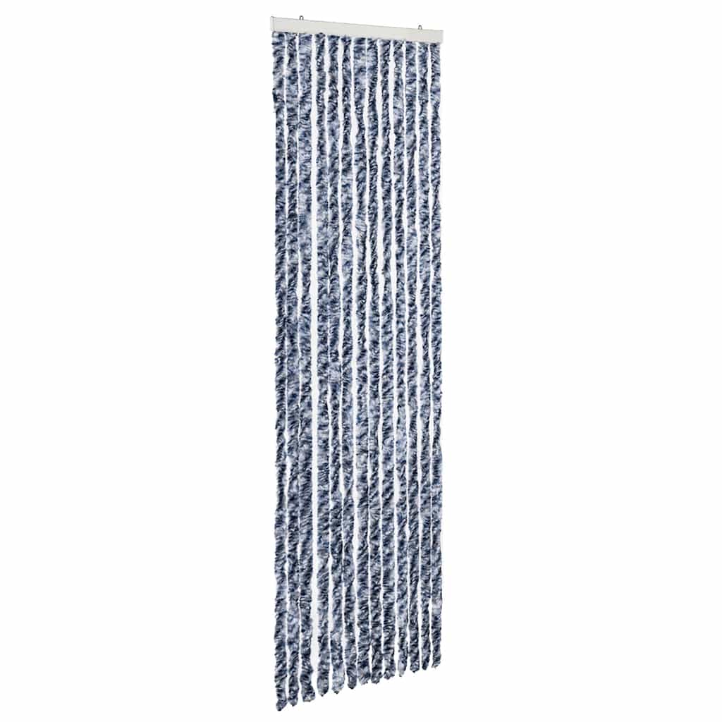 Zastor protiv insekata plavo-bijelo-srebrni 56 x 185 cm šenil