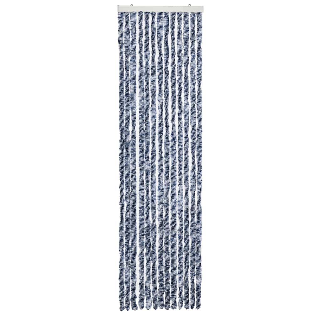 Zastor protiv insekata plavo-bijelo-srebrni 56 x 185 cm šenil