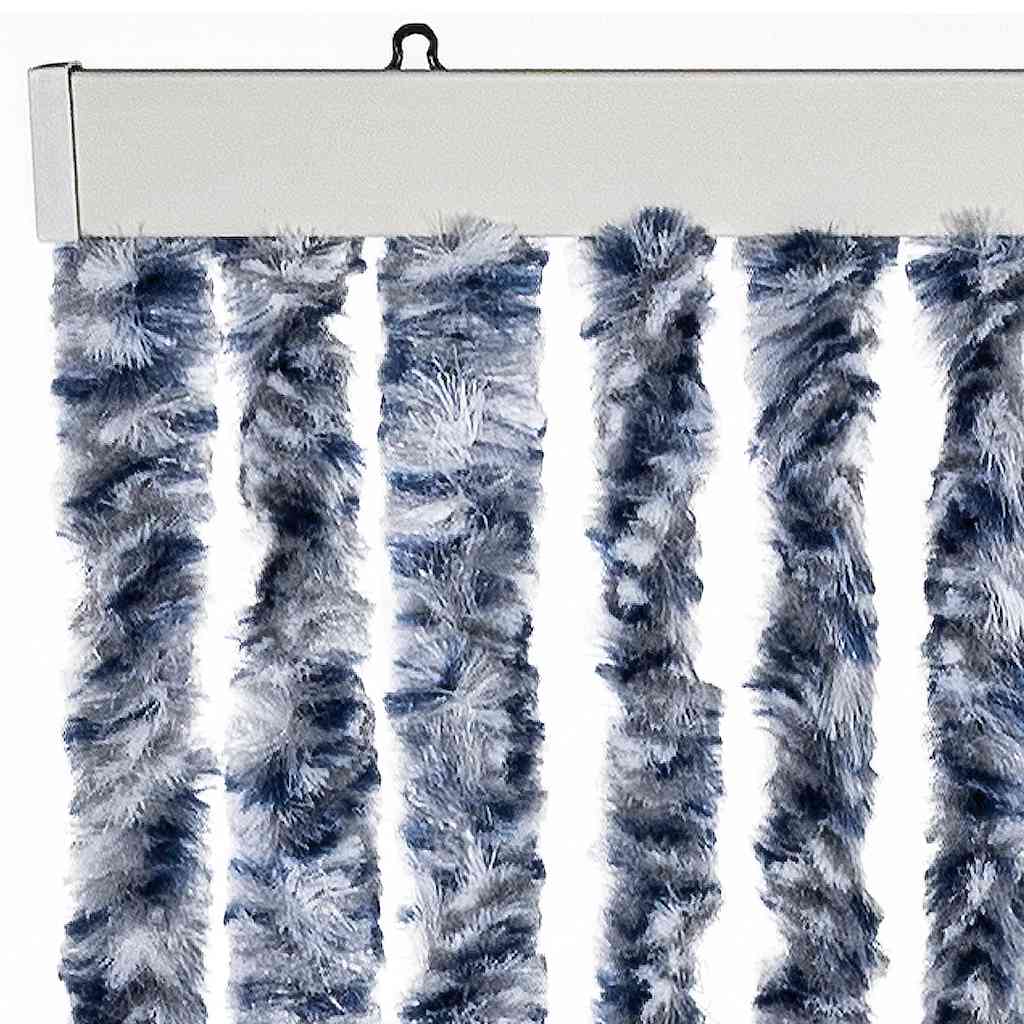 Zastor protiv insekata plavo-bijelo-srebrni 56 x 185 cm šenil