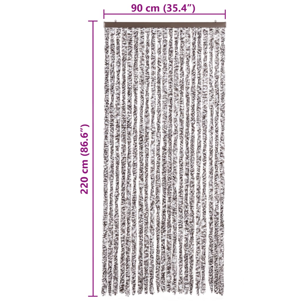 Zastor protiv insekata smeđi-bež 90 x 220 cm šenil