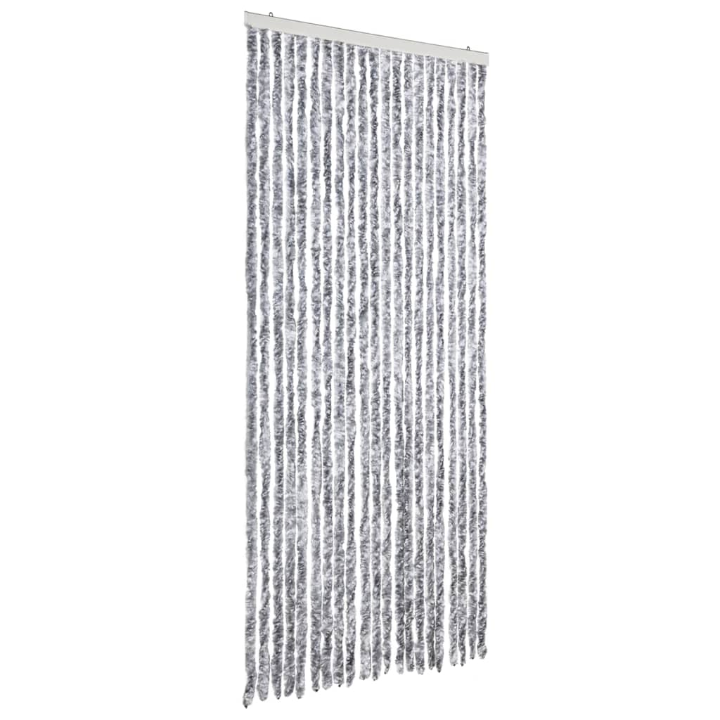 Zastor protiv insekata sivo-bijeli 90 x 220 cm šenil
