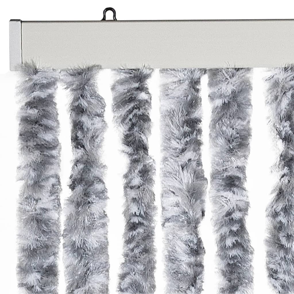 Zastor protiv insekata sivo-bijeli 100 x 220 cm šenil