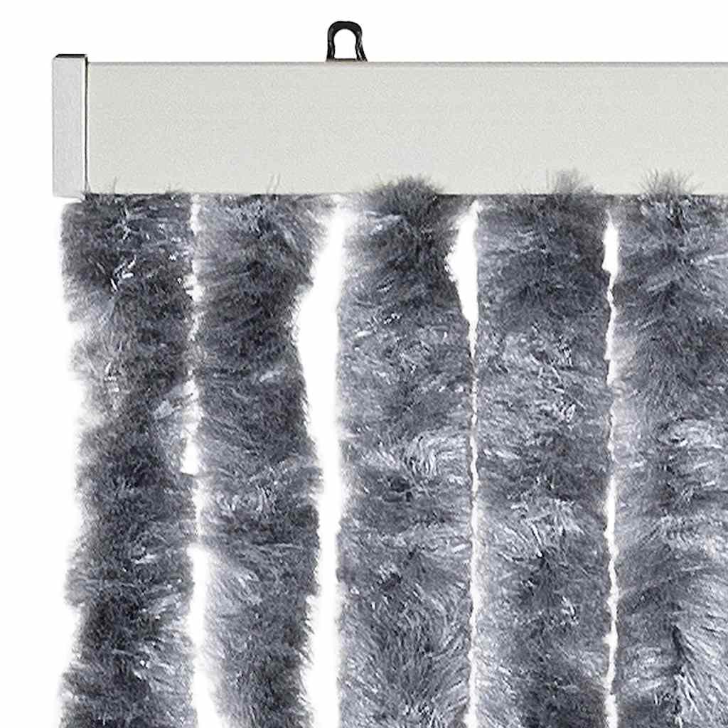 Zastor protiv insekata srebrni 56 x 185 cm šenil