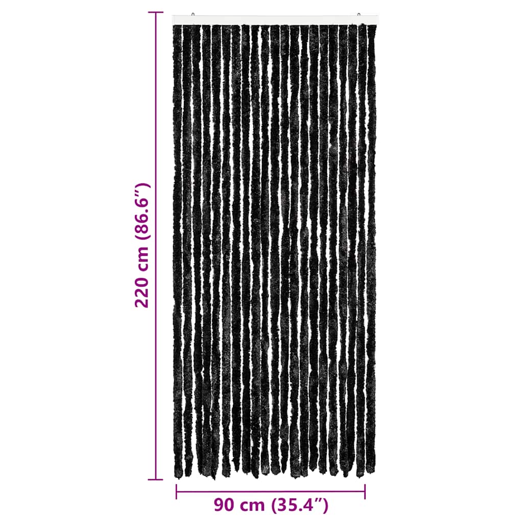 Zastor protiv insekata antracit 90 x 220 cm šenil