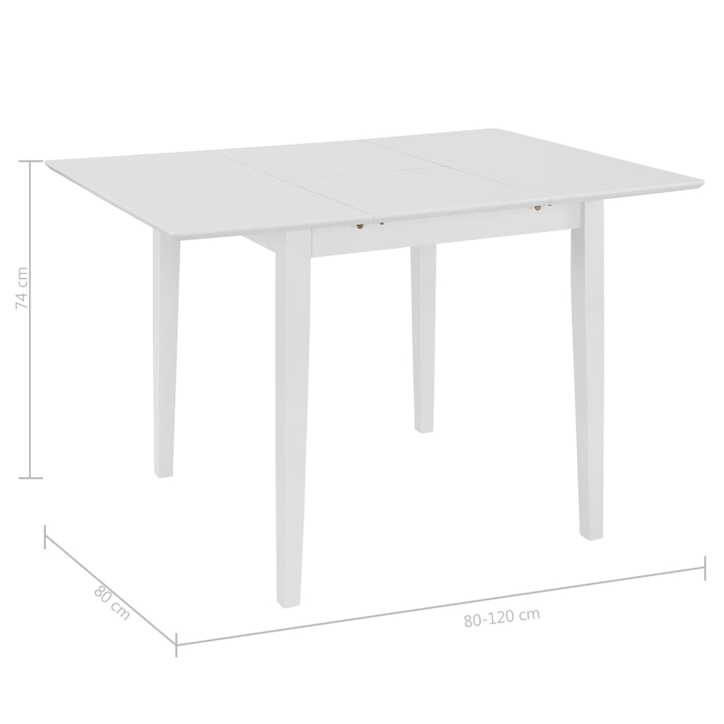 3-dijelni blagovaonski set od MDF-a bijeli
