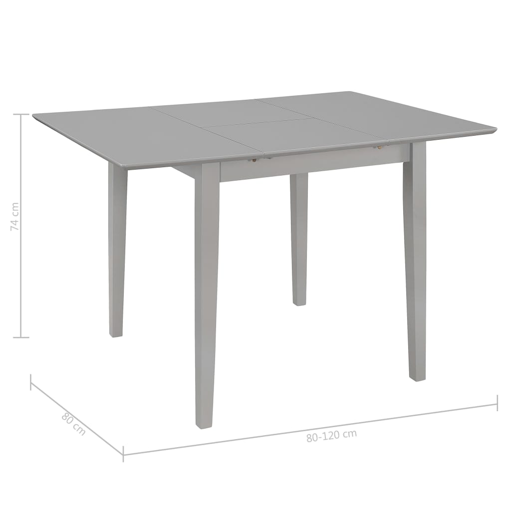 3-dijelni blagovaonski set od MDF-a sivi