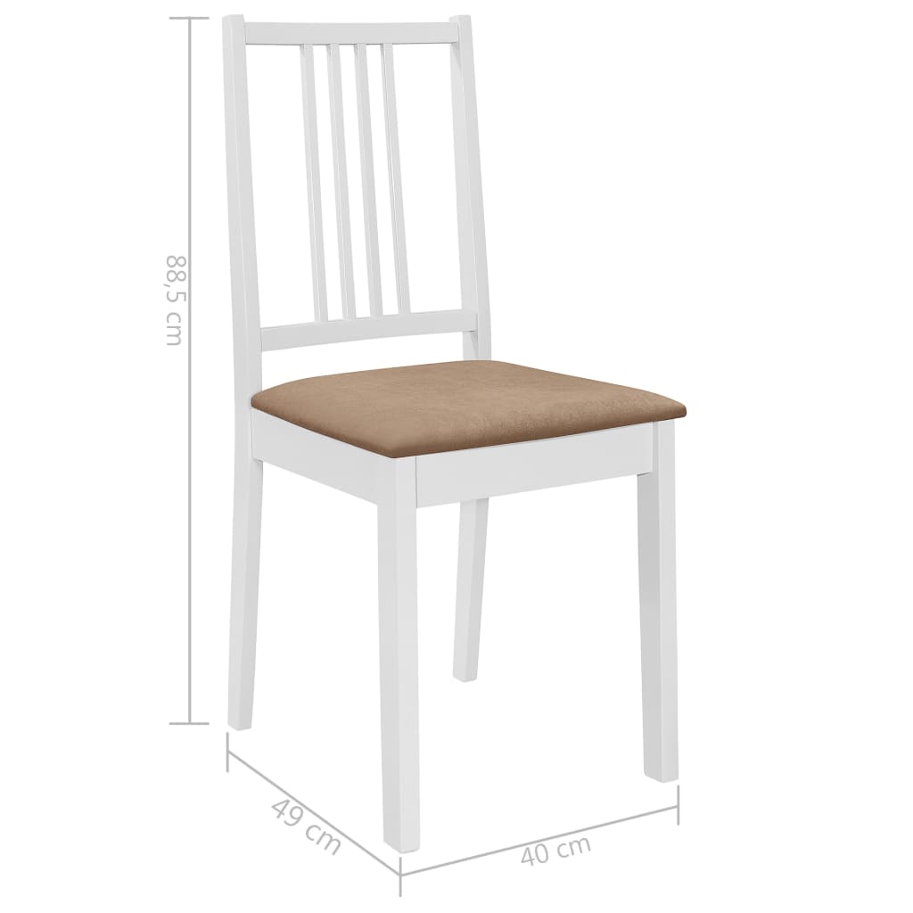276408  3 Piece Dining Set MDF White (247625+247634)