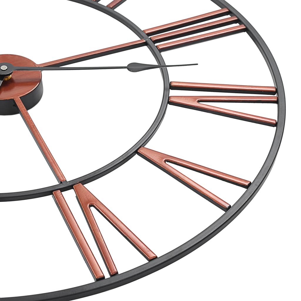 Zidni sat metalni 58 cm crveni