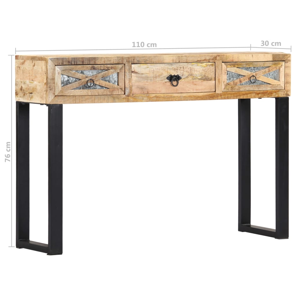 Konzolni stol od masivnog drva manga 110 x 30 x 76 cm