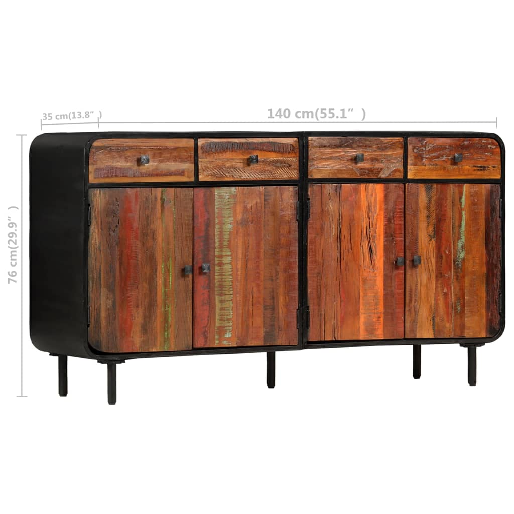 Komoda od masivnog obnovljenog drva 140 x 35 x 76 cm