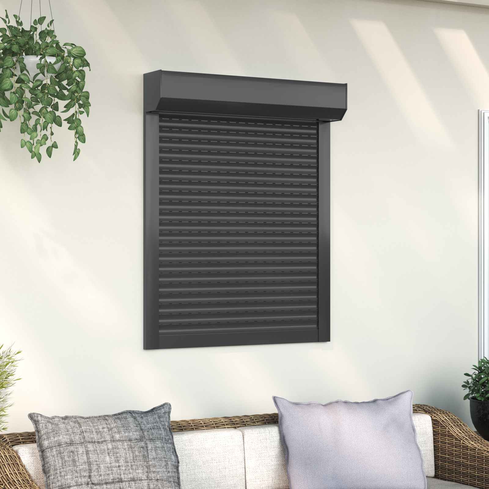 Roletna Antracit 80 x 100 cm Aluminij i poliuretan