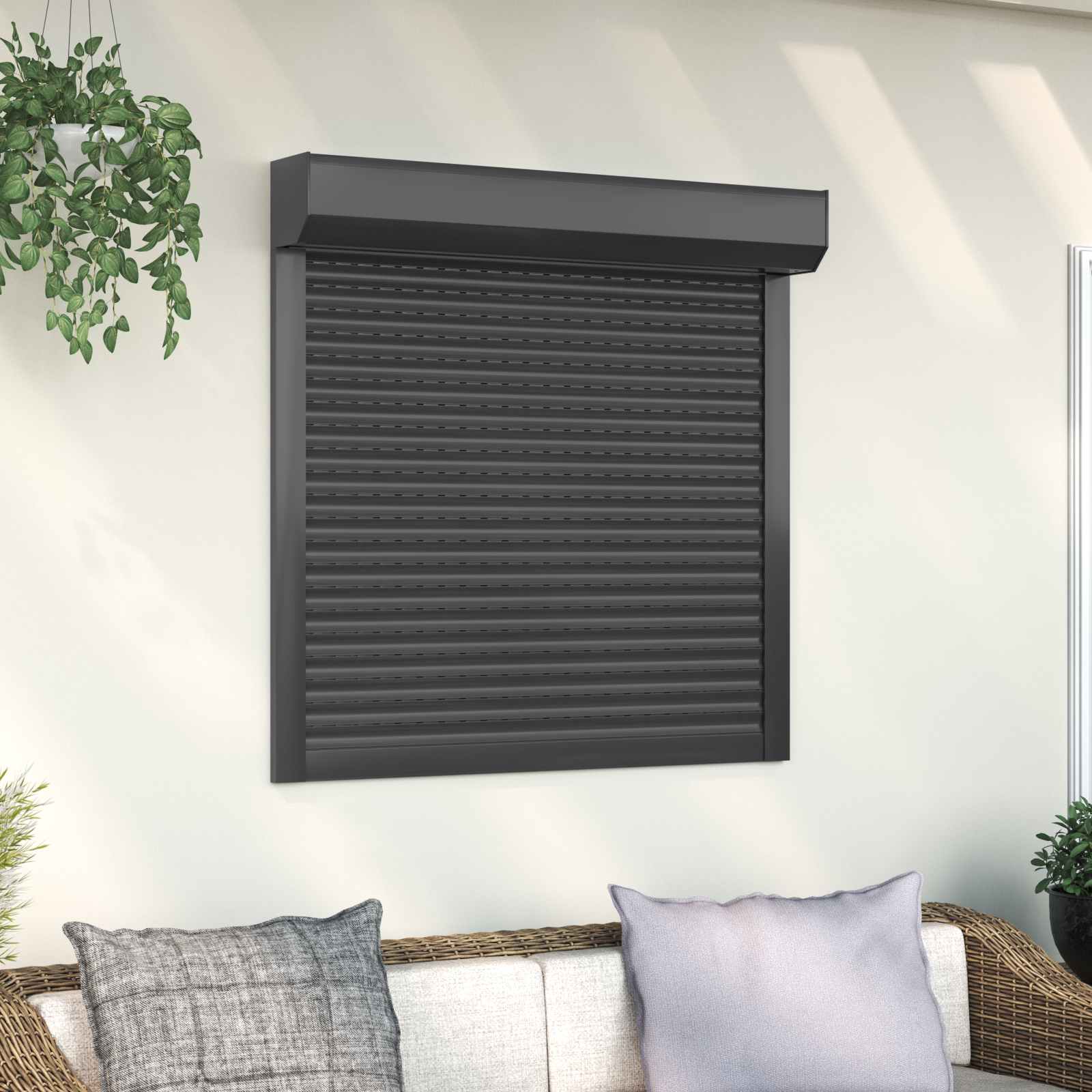 Roletna Antracit 100 x 100 cm Aluminij i poliuretan
