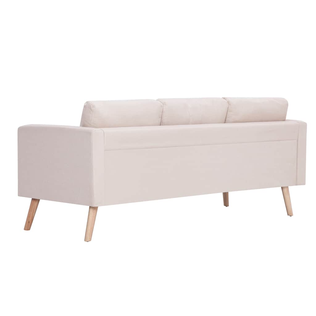 2-dijelni set sofa od tkanine krem