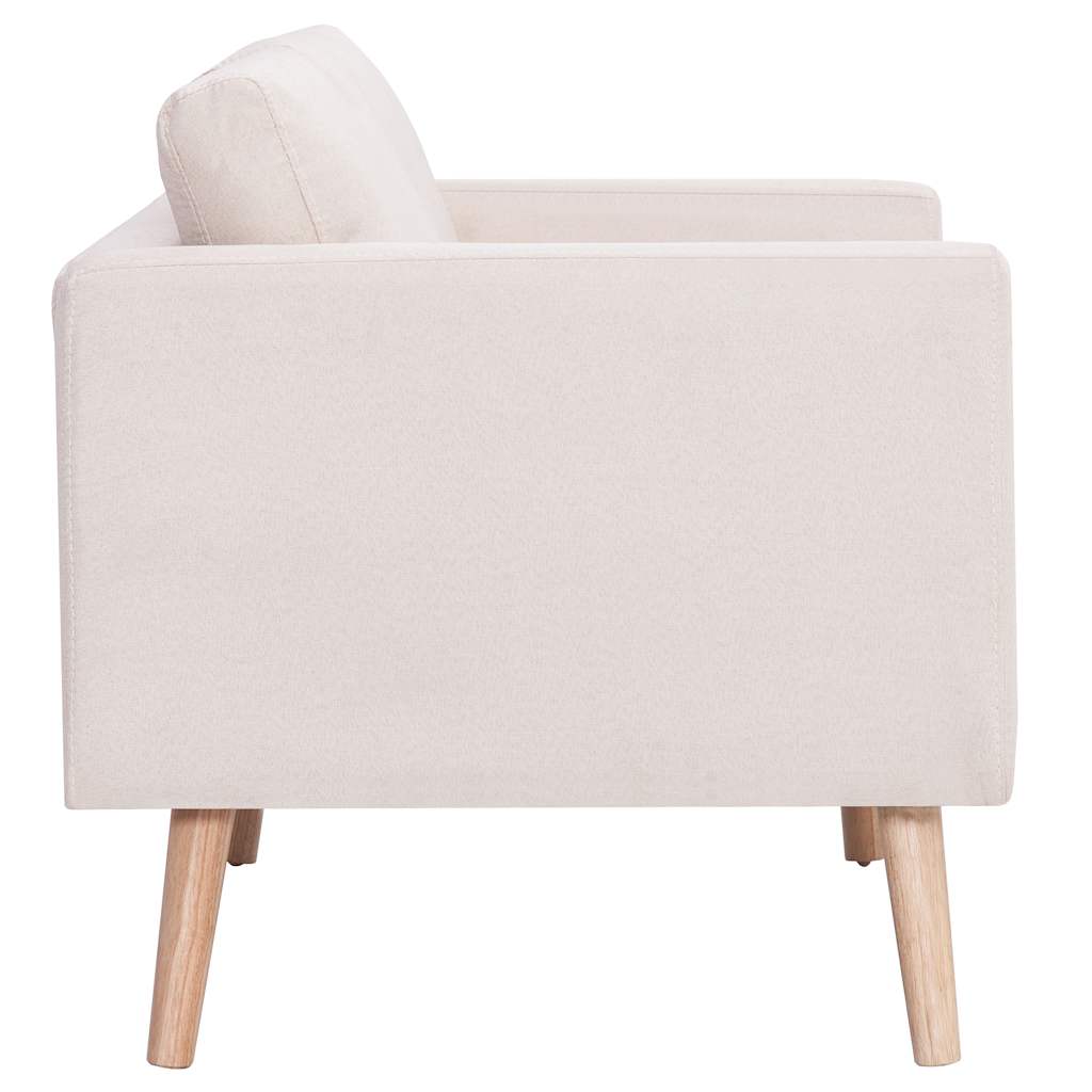 2-dijelni set sofa od tkanine krem