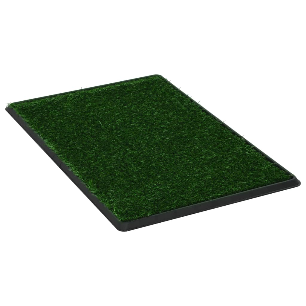 Toaleti za ljubimce s pladnjem i travom 2 kom zeleni 76x51x3 cm