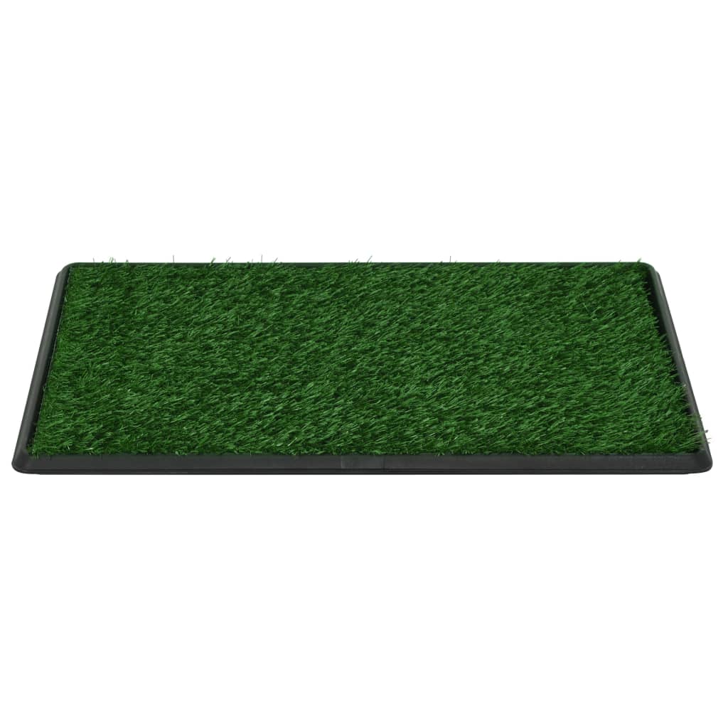 Toaleti za ljubimce s pladnjem i travom 2 kom zeleni 76x51x3 cm
