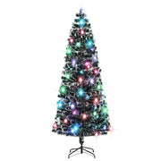 Osvijetljeno božićno drvce sa stalkom i LED 240 cm optička vlakna