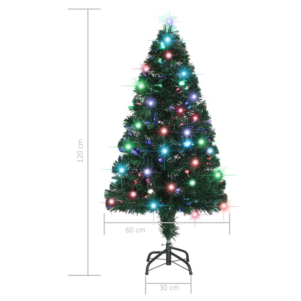 Osvijetljeno božićno drvce sa stalkom i LED 120 cm optička vlakna