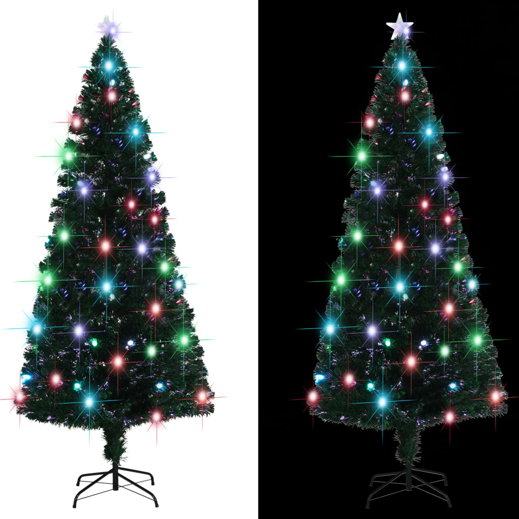 Osvijetljeno božićno drvce sa stalkom i LED 210 cm optička vlakna