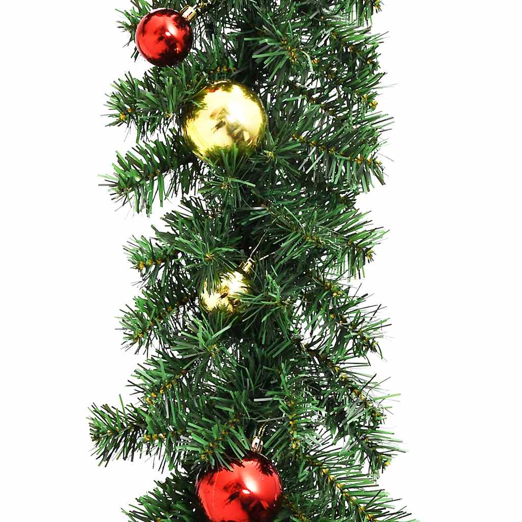 Božićna girlanda ukrašena kuglicama 5 m