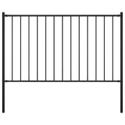 Ogradni panel Woerden sa stupovima čelik 1,7x1,25 m Crni