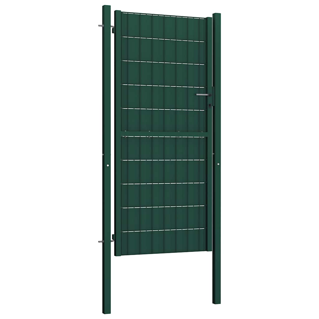 Vrata za ogradu PVC i čelik 100x124 cm Zelena