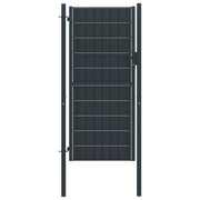 Vrata za ogradu PVC i čelik 100x124 cm antracit boje