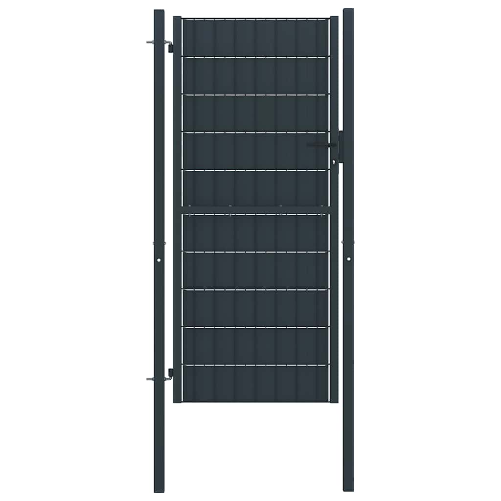 Vrata za ogradu PVC i čelik 100x204 cm Antracit