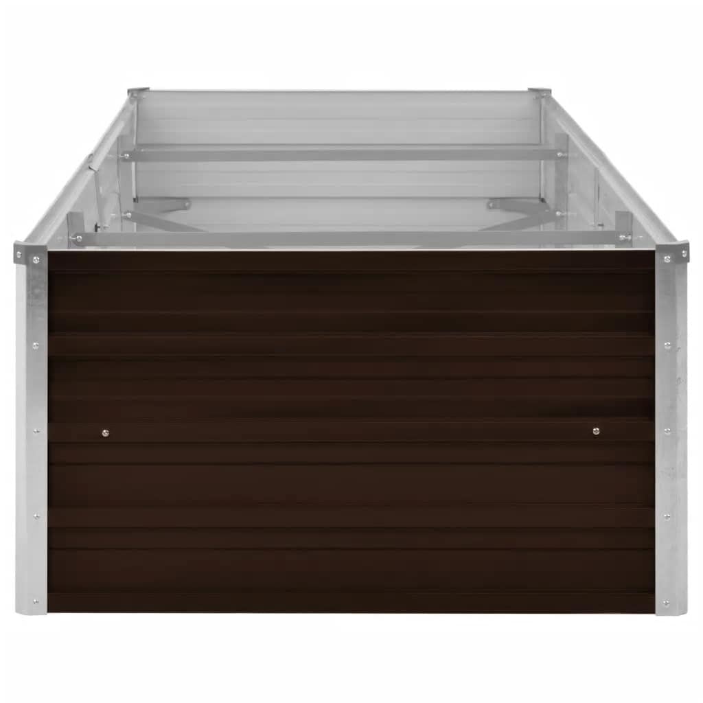 Povišena vrtna gredica smeđa 240 x 80 x 45 cm pocinčani čelik