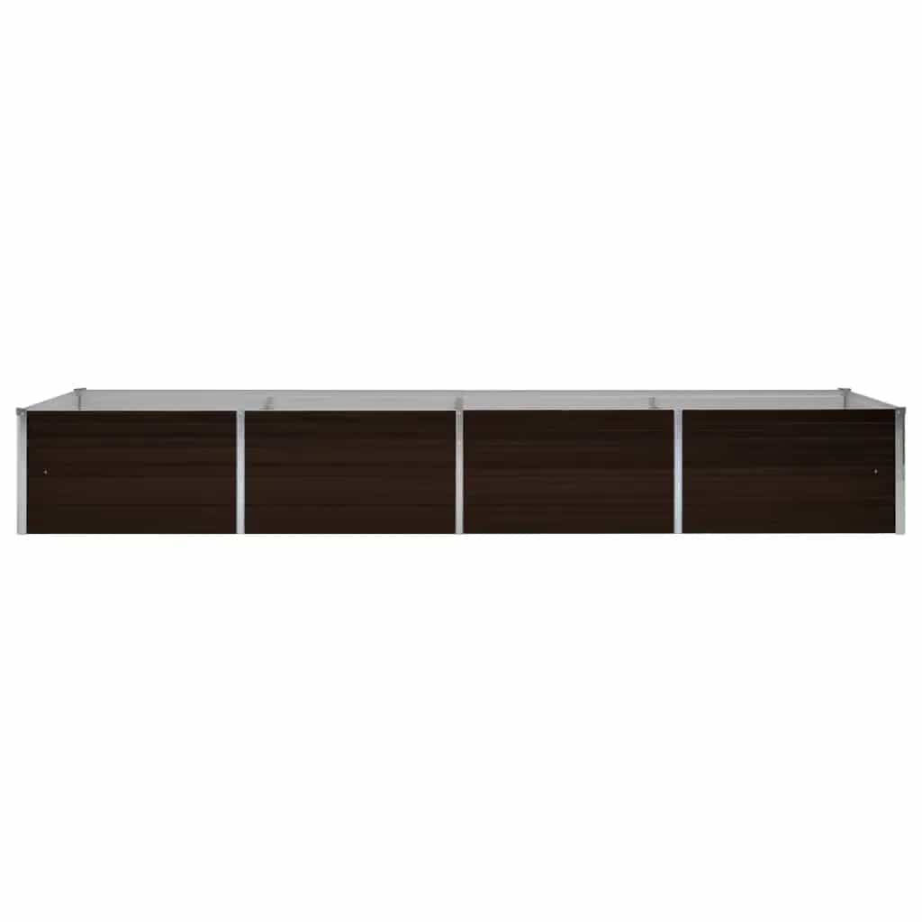 Povišena vrtna gredica smeđa 320 x 80 x 45 cm pocinčani čelik